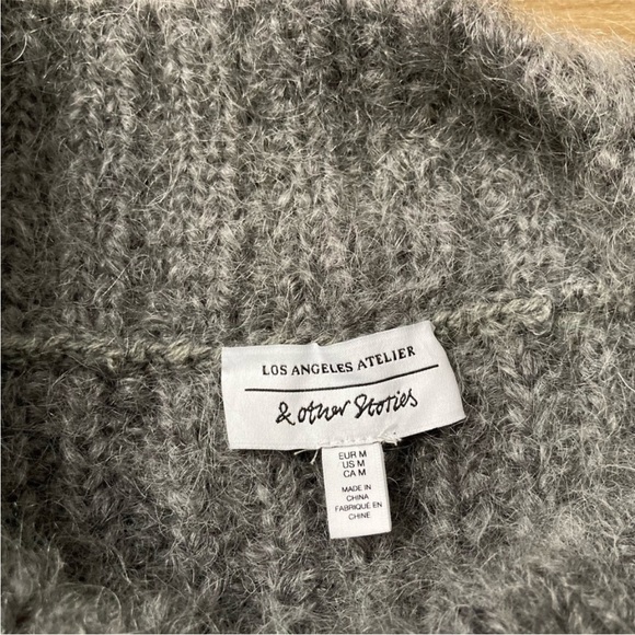 [& Other Stories] Oversized Thick Wool Blend Ribbed Sweater Medium - Picture 6 of 7